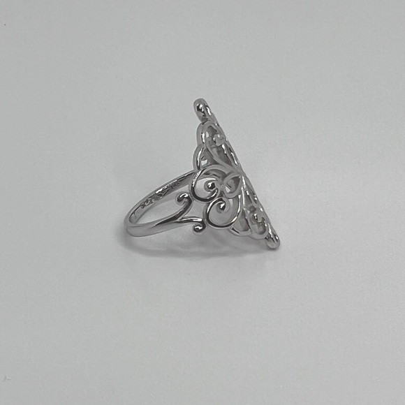 Sz 8, Clearance $22 Firm! Sterling Swirl Design Ring - Picture 14 of 14